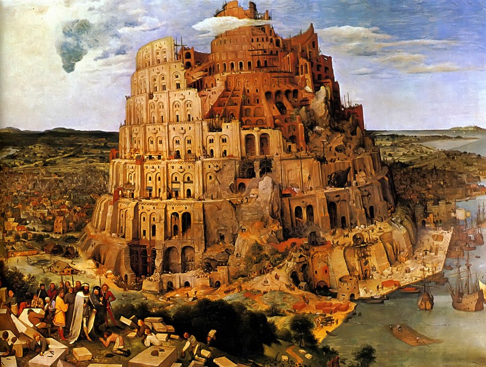 afb. The Tower of Babylon (1563), painted by Peter Bruegel the Elder via Free Christ Images