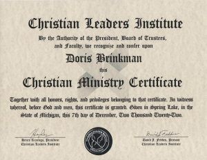 Christian Ministry Certificate (web)