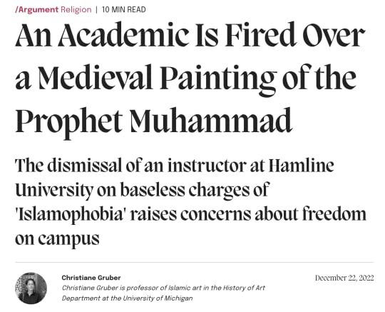 academicus ontslagen voor tonen afbeelding mohammed